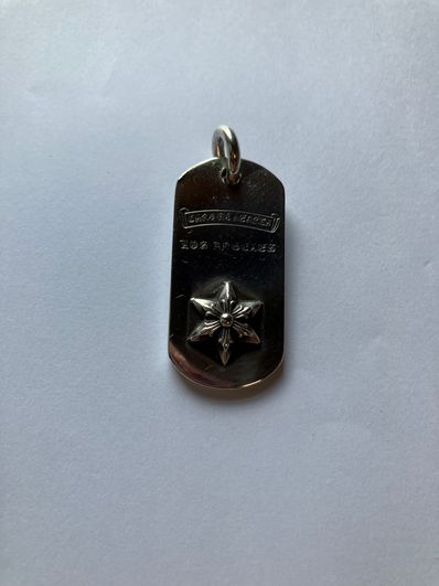 Chrome Hearts Dog Tag S New La Raysdor "Silver"