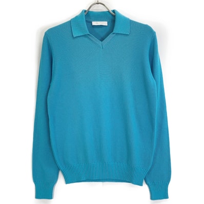 クルチアーニ CU23.021U ライトブルー 襟付き ニット セーター 46