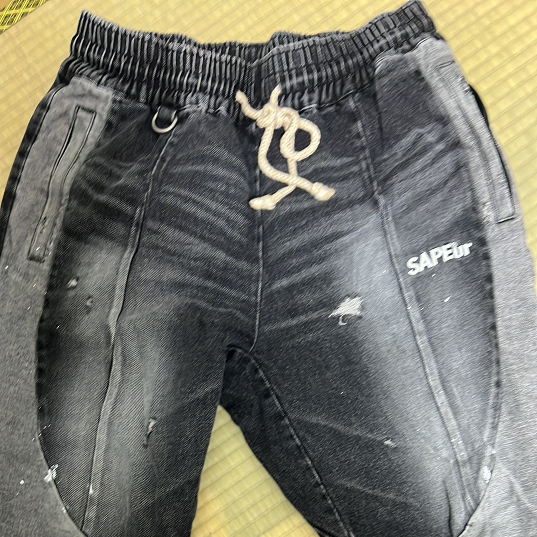 SAPEur Vinage Denim Track Pant "Black"