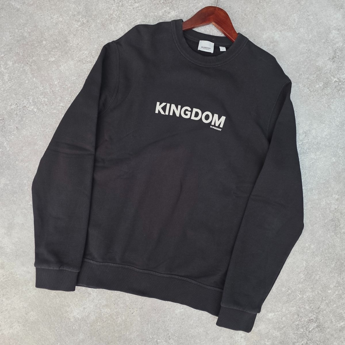 【値下げ】BURBERRY バーバリー KINGDOM キングダム ロゴプリント トレーナー スウェット コットン  メンズ【中古】