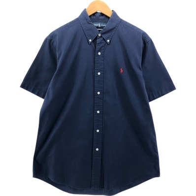 古着 ラルフローレン Ralph Lauren CUSTOM FIT 半袖 ボタンダウンシャツ メンズL相当/eaa542687