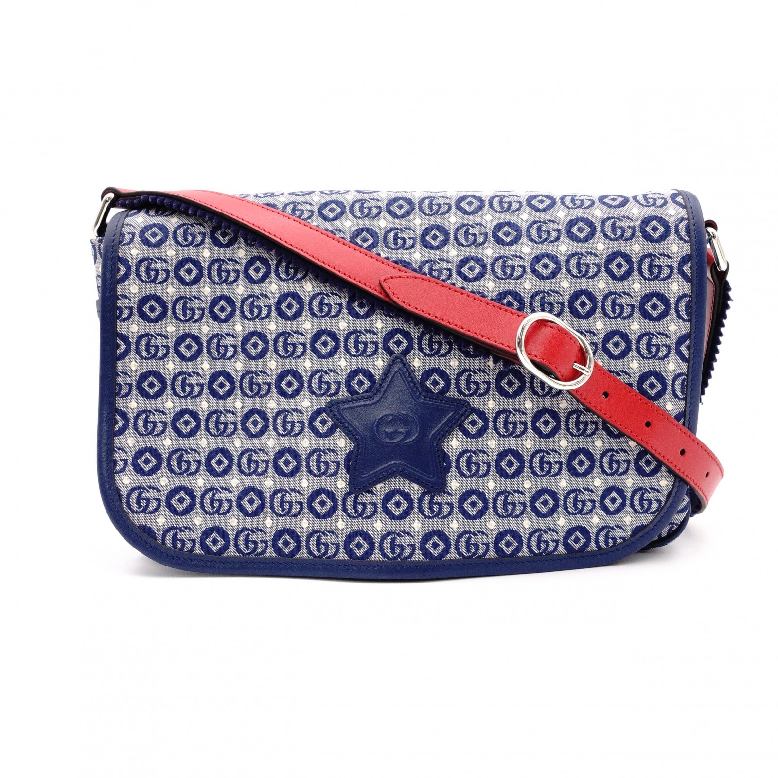 未使用品 タグ付き GUCCI グッチ ショルダーバッグ キャンバス ブルー