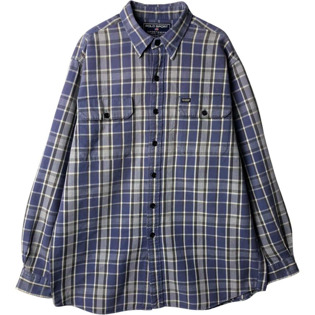 古着 ラルフローレン Ralph Lauren POLO SPORTSMAN スポーツマン 長袖 フランネルチェックシャツ メンズL相当/eaa637934