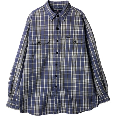古着 ラルフローレン Ralph Lauren POLO SPORTSMAN スポーツマン 長袖 フランネルチェックシャツ メンズL相当/eaa637934