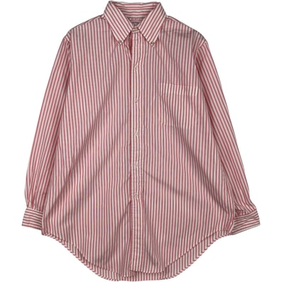 古着 90年代 ブルックスブラザーズ Brooks Brothers MAKERS 6ボタン 長袖 ボタンダウンストライプシャツ USA製 メンズM相当 ヴィンテージ/eaa621238