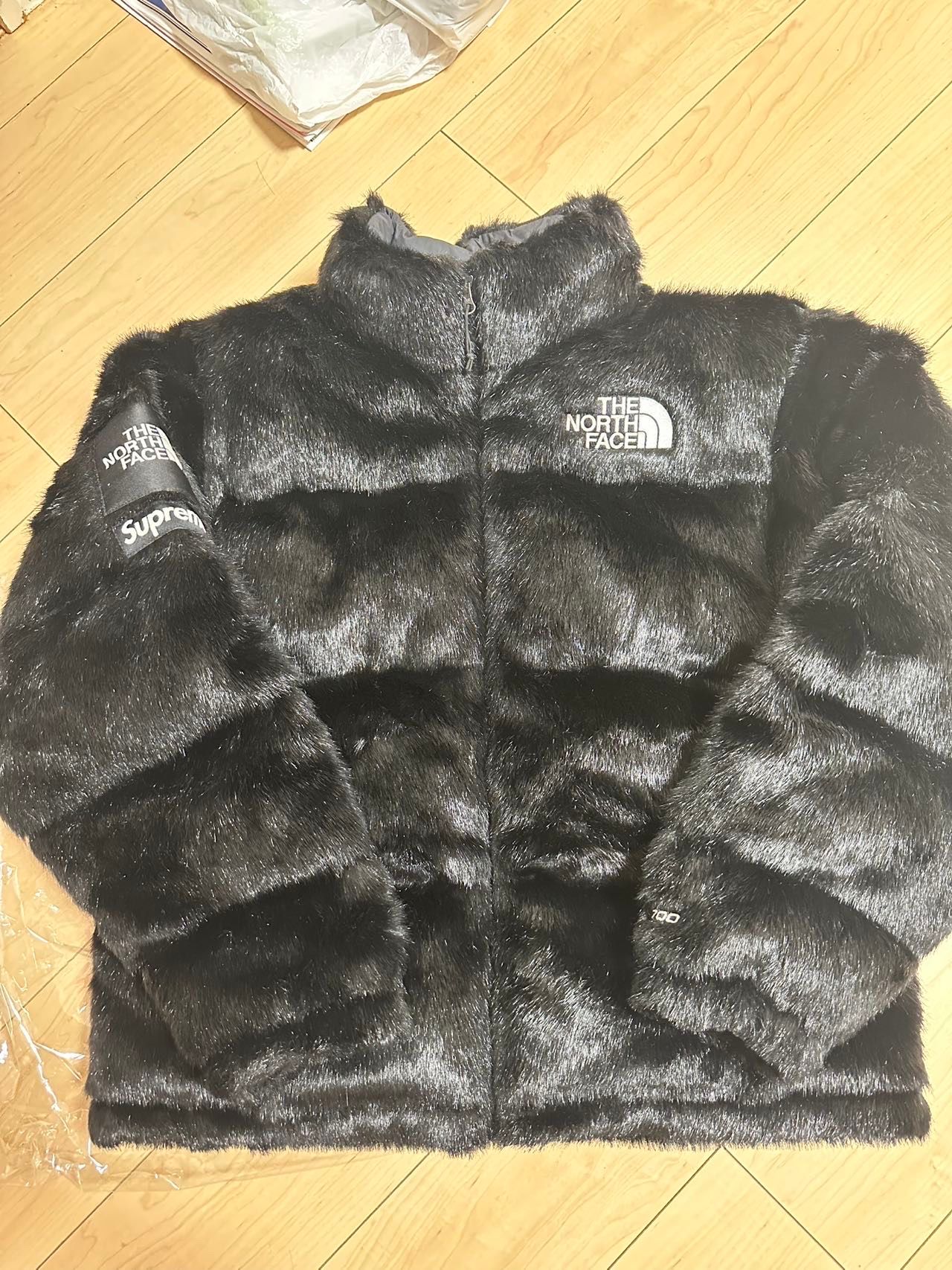 Supreme x The North Face Faux Fur Nuptse Jacket "Black"