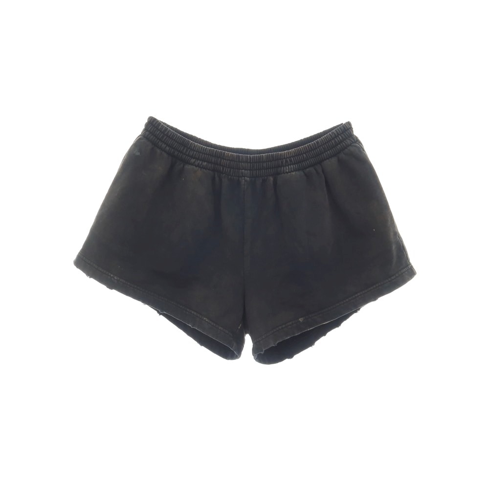 【中古】バレンシアガ BALENCIAGA MOLLETON BOUC DIRTY DESTROY スウェット ランニング ショートパンツ ブラック系【サイズM】【レディース】
