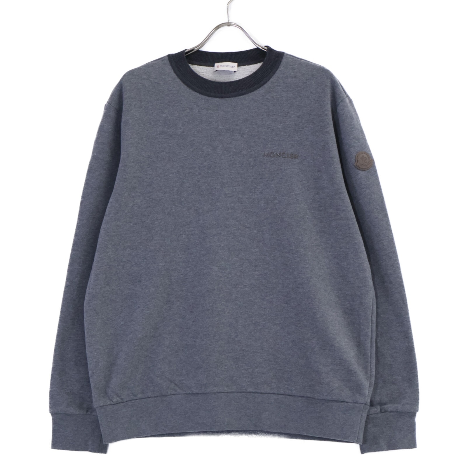 モンクレール 25年製 グレー FELPA GIROCOLLO M