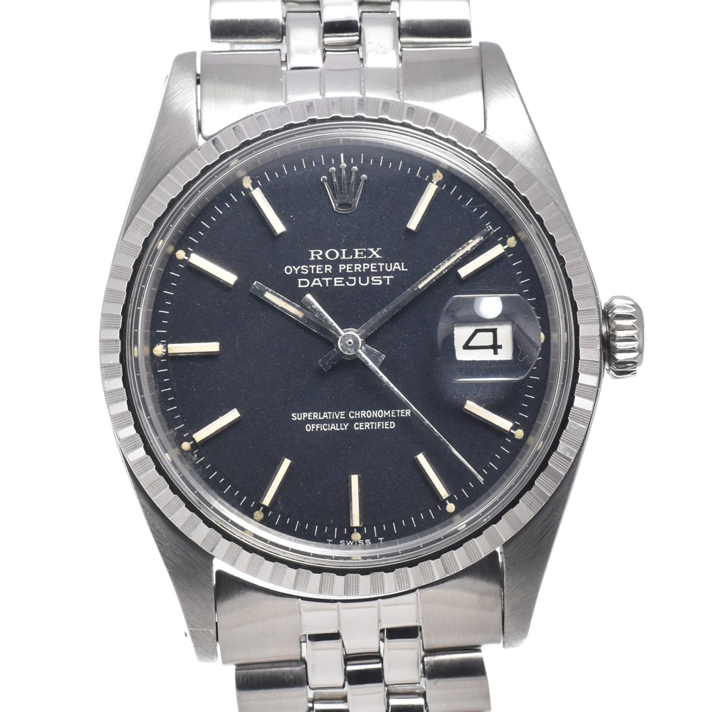 ロレックス ROLEX 1603 ヴィンテージ オイスターパーペチュアル デイトジャスト Cal.1570 ブラック 自動巻き メンズ 良品 腕時計 O#151221