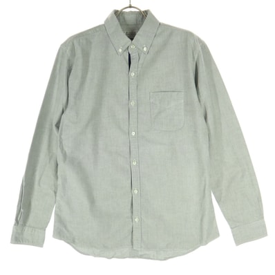 BEAMS ビームス 長袖 ボタンダウンシャツ L グレー系