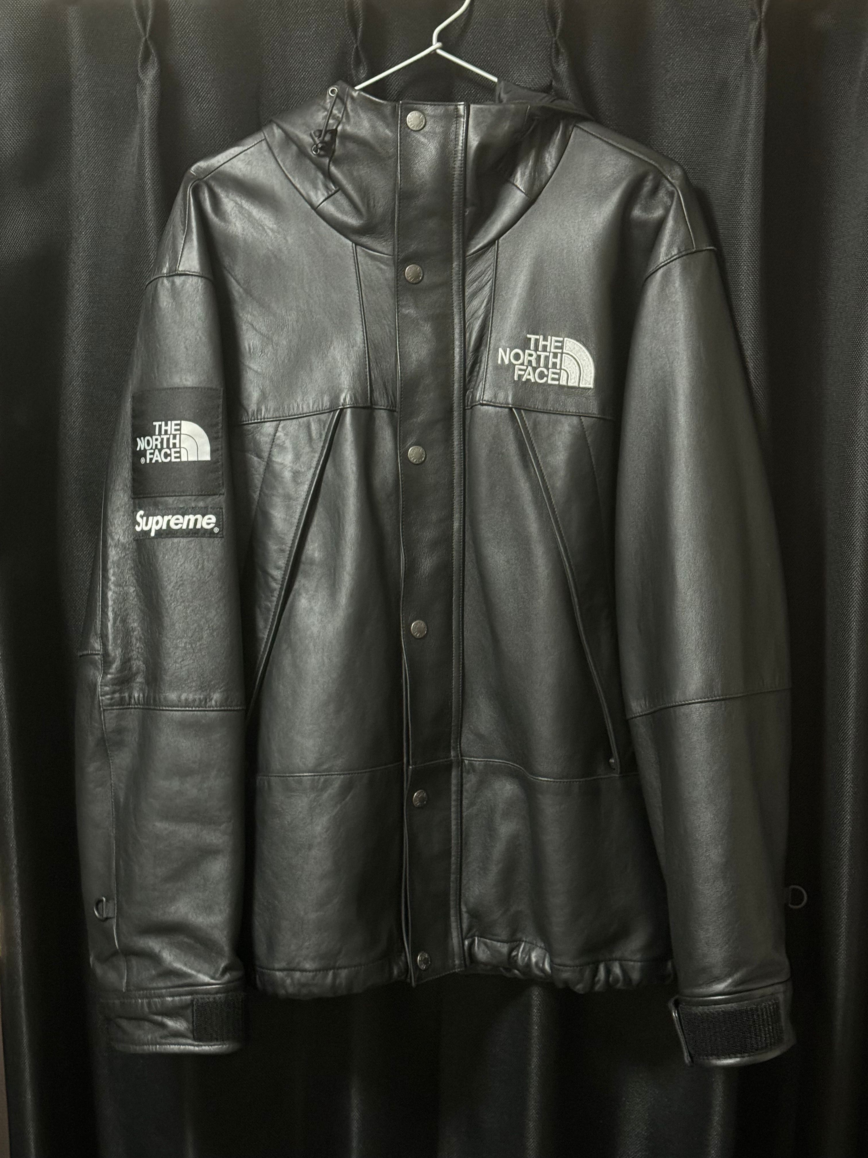 Supreme x The North Face Leather Mountain Parka "Black"