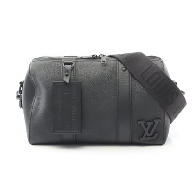 ルイ・ヴィトン LOUIS VUITTON シティ キーポル ショルダーバッグ バッグ レザー アエログラム ノワール メンズ ブラック系 M59255 【中古】
