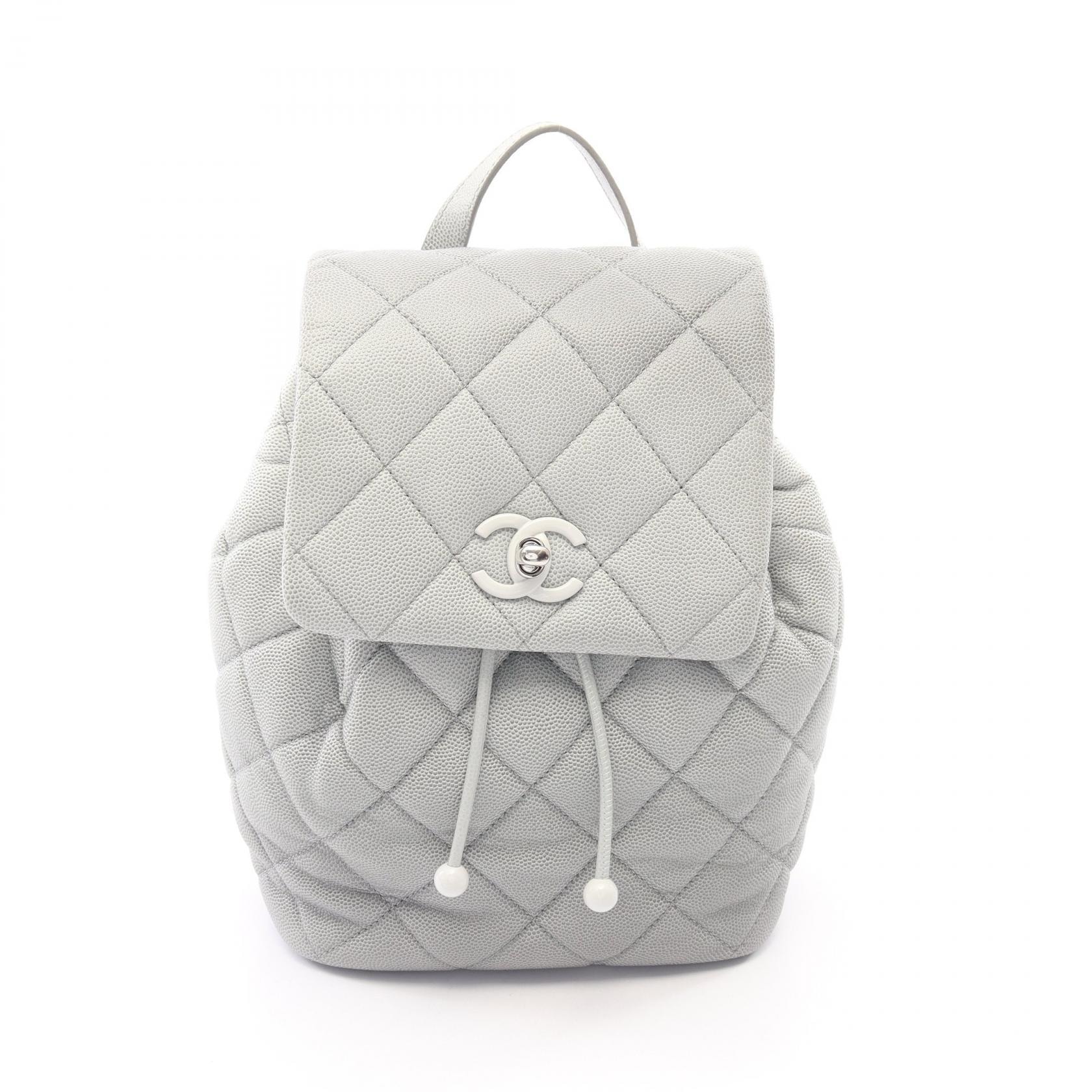シャネル CHANEL マトラッセ リュックサック バックパック バッグ キャビアスキン(グレインドカーフ) レディース グレー系 AS4618 【中古】