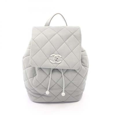シャネル CHANEL マトラッセ リュックサック バックパック バッグ キャビアスキン(グレインドカーフ) レディース グレー系 AS4618 【中古】