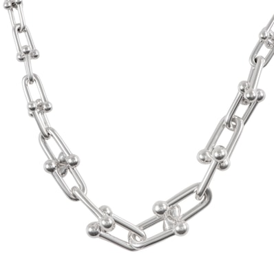 TIFFANY&Co. ティファニー ハードウェア グラジュエイテッド リンク ネックレス スターリングシルバー シルバー【中古】