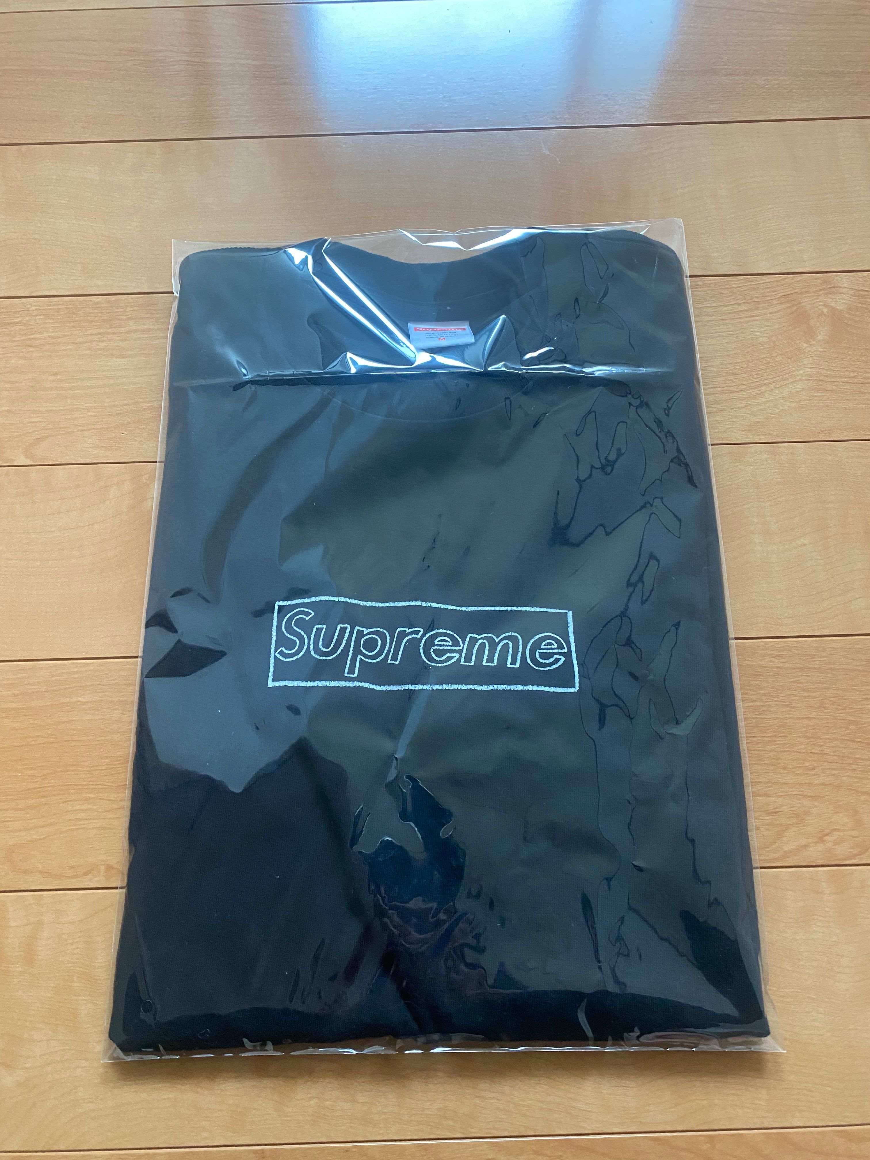 Supreme KAWS Chalk Logo Tee "Black"