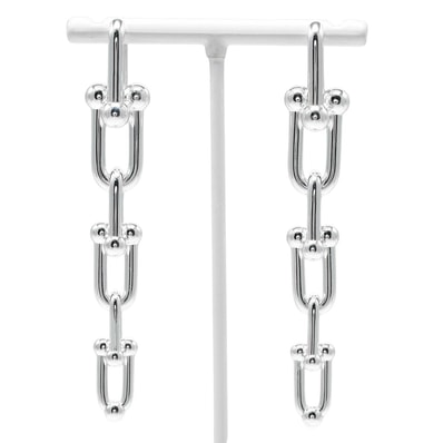 Tiffany & Co. HardWear Graduated Link Earrings "Silver"