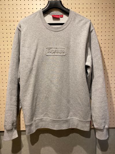 Supreme Cutout Logo Crewneck "Grey"