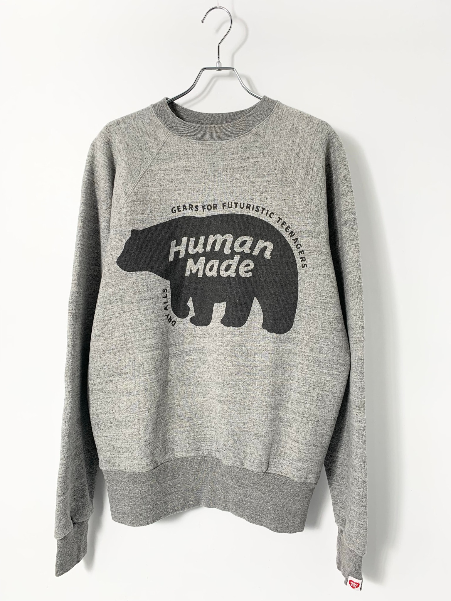 HUMAN MADE RAGLAN CREW NECK SWEATSHIRT "Grey"