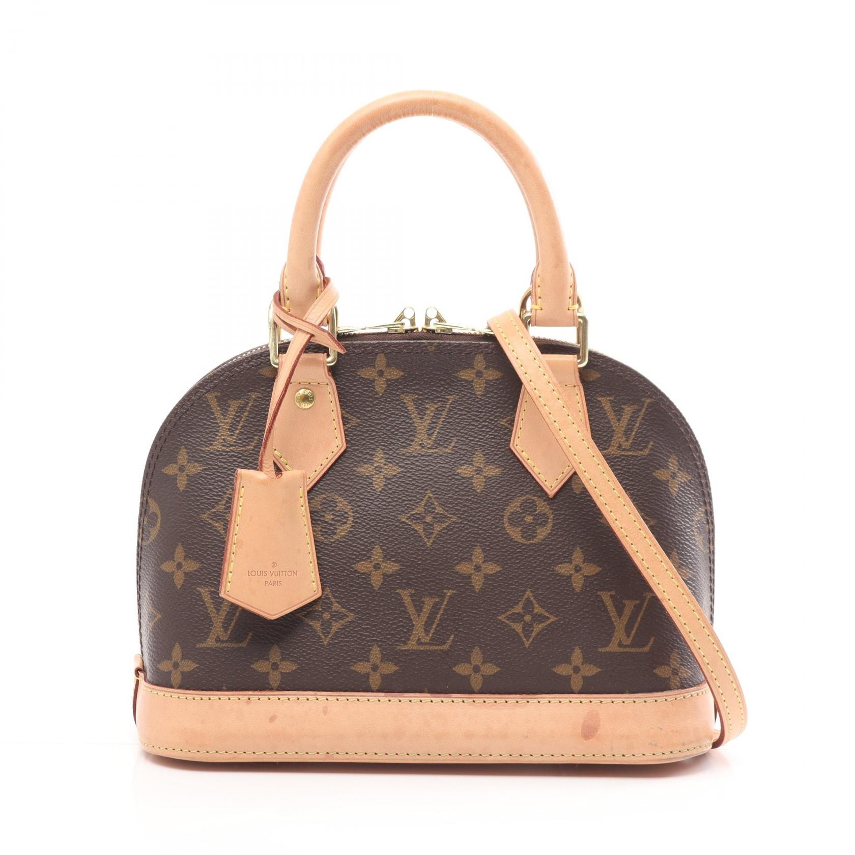 ルイ・ヴィトン LOUIS VUITTON アルマBB ハンドバッグ バッグ PVCコーティングキャンバス レザー モノグラム レディース ブラウン系 M53152 【中古】