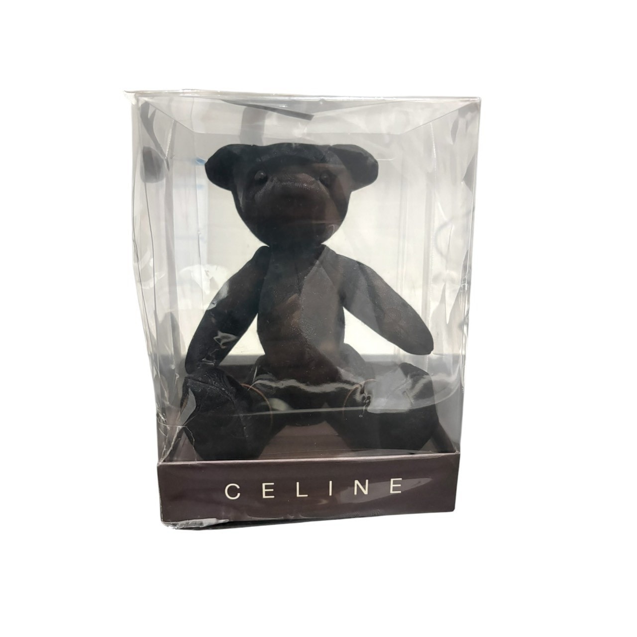 美品 CELINE セリーヌ マカダム ブラック キャンバス ぬいぐるみ テディベア S1-00180 【中古】
