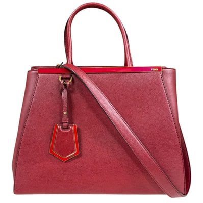 フェンディ トゥージュール ショルダーバッグ レザー 8BH250 レッド レディース FENDI 中古