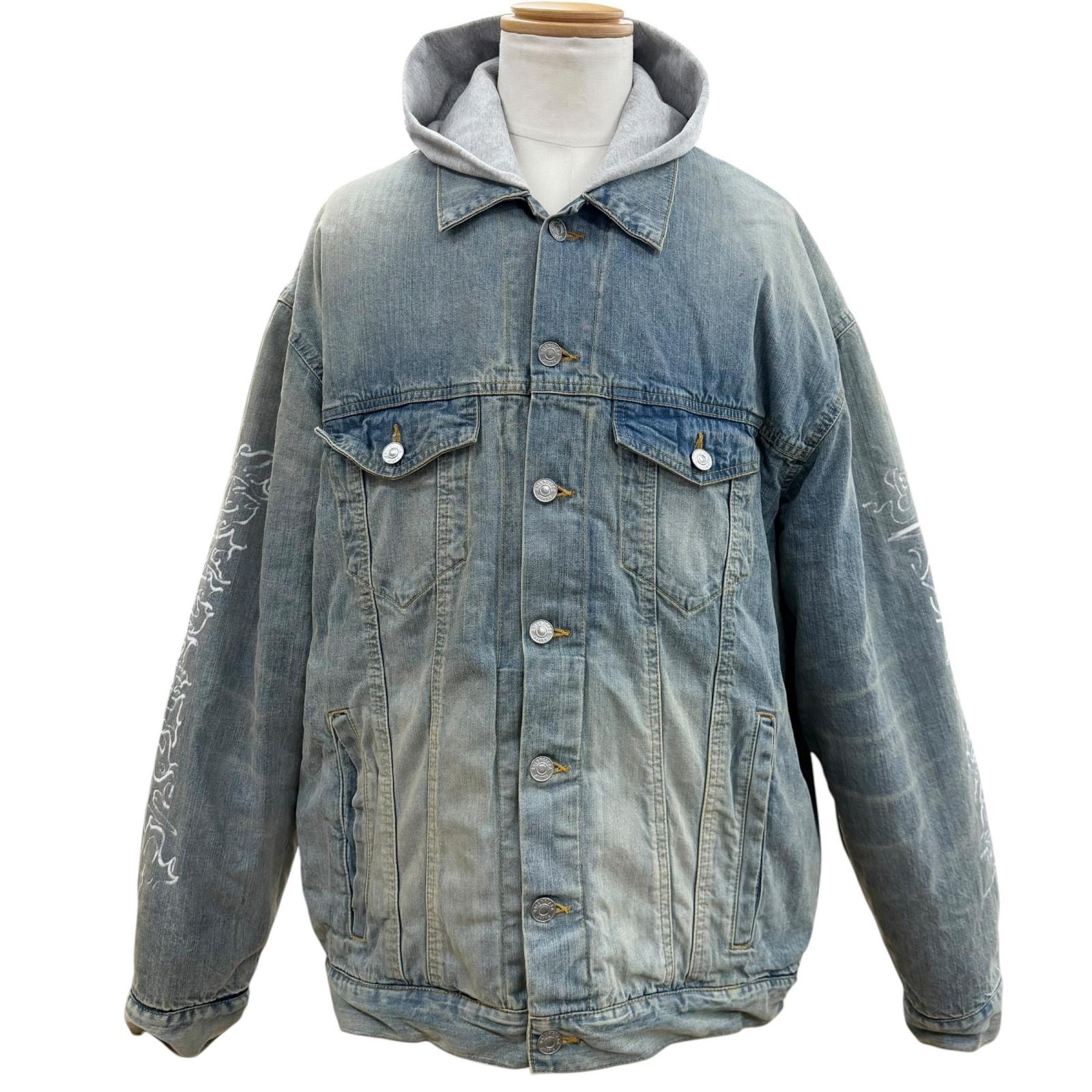 極美品 バレンシアガ デニムジャケット DIY Metal Outline