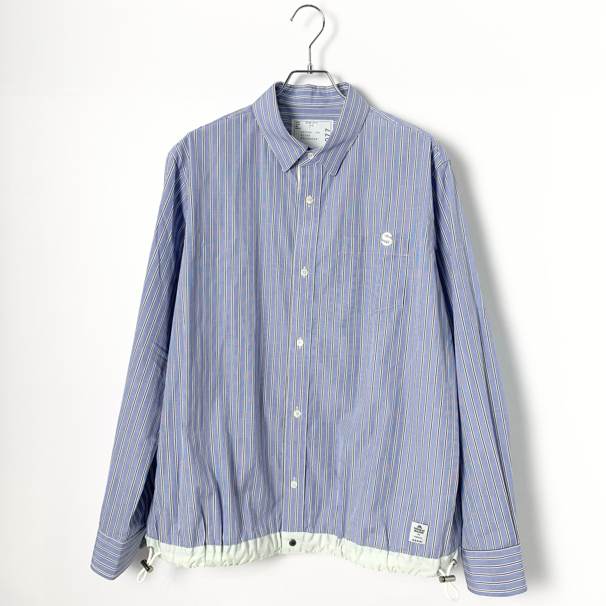 sacai ThomaS Mason S Cotton Poplin Shirt "Light Blue Stripe"