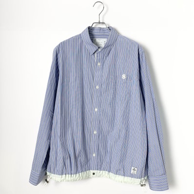 sacai ThomaS Mason S Cotton Poplin Shirt "Light Blue Stripe"