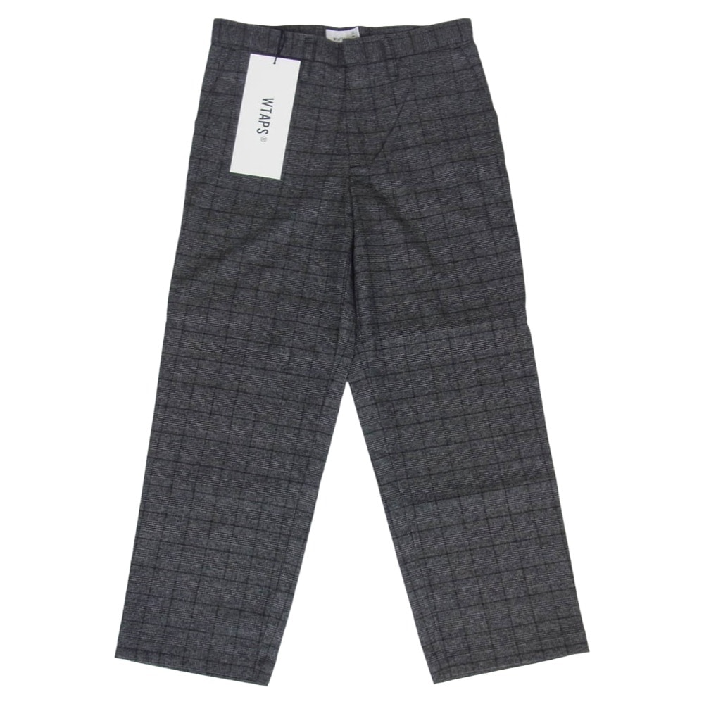 WTAPS ダブルタップス 23AW 232WVDT-PTM02 WRKT2001 TROUSERS PLRA TWILL TEXTILE ワーク トラウザーズ ポリエステル レーヨン ツイル テキスタイル パンツ ブラック系 1【新古品】【未使用】【中古】