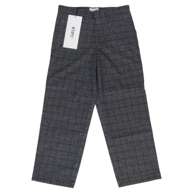 WTAPS ダブルタップス 23AW 232WVDT-PTM02 WRKT2001 TROUSERS PLRA TWILL TEXTILE ワーク トラウザーズ ポリエステル レーヨン ツイル テキスタイル パンツ ブラック系 1【新古品】【未使用】【中古】