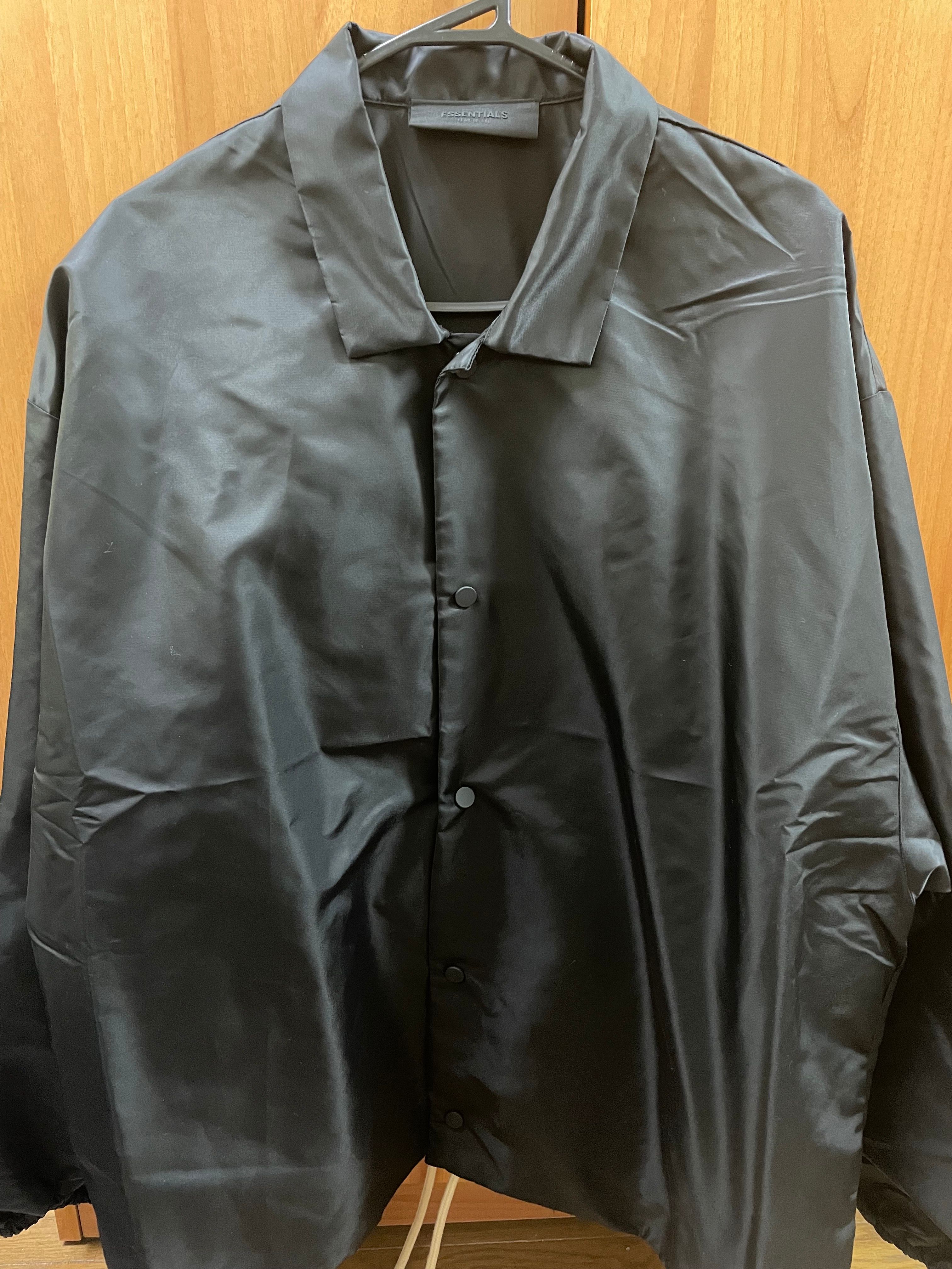 FEAR OF GOD ESSENTIALS Coaches Jacket "Jet Black"