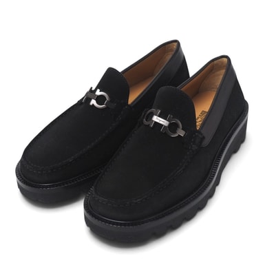 ■未使用品■Salvatore Ferragamo サルヴァトーレフェラガモ ローファー サイズ7.5EE ガンチーニ ビット 靴 ヌバックレザー イタリア製 20260915/RB0828