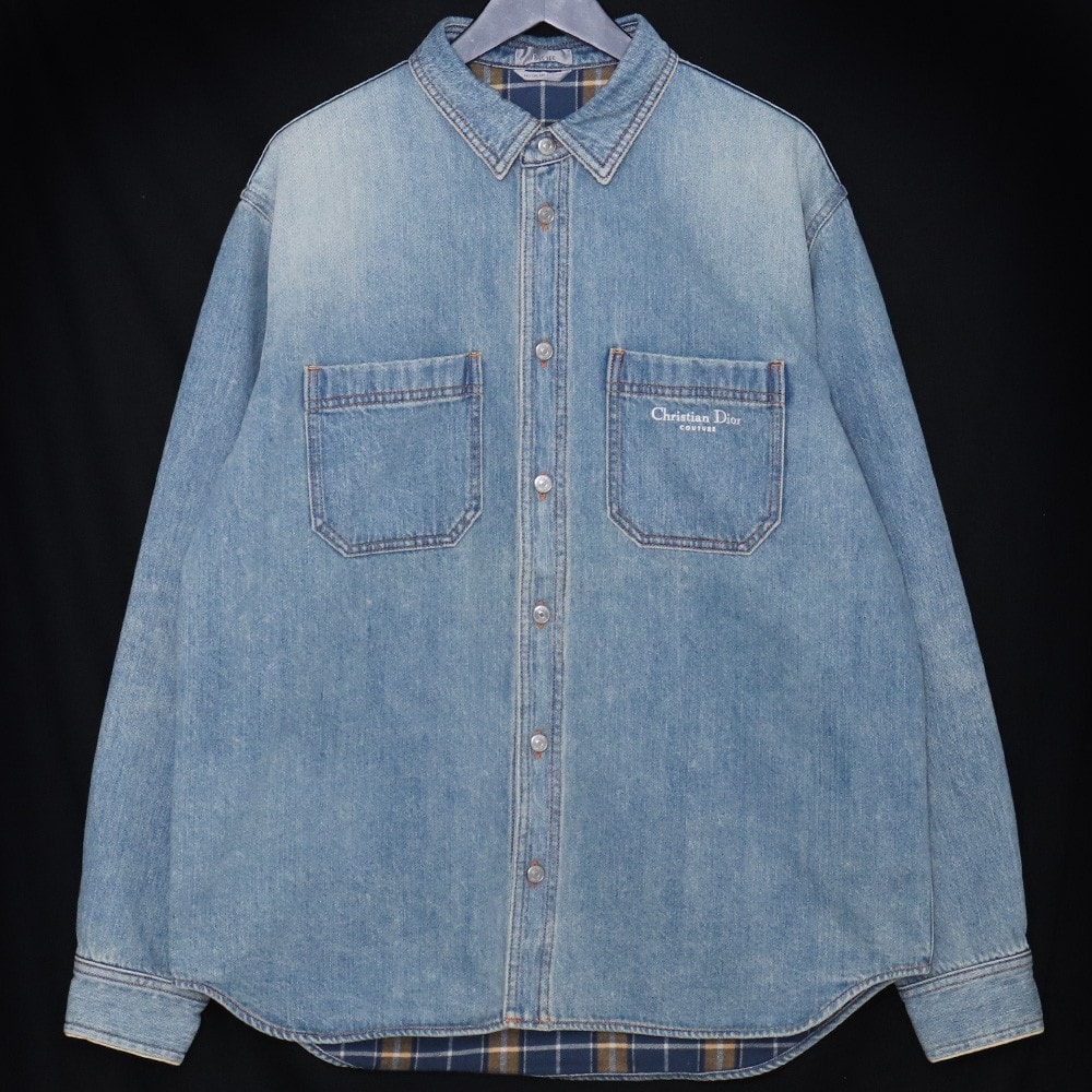 DIOR オーバーシャツ コットンデニム インディゴ 513D591A3002