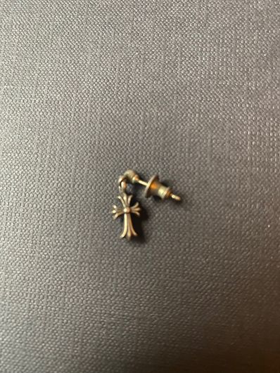 Chrome Hearts Drop Stack CH Cross Earrings "Silver"