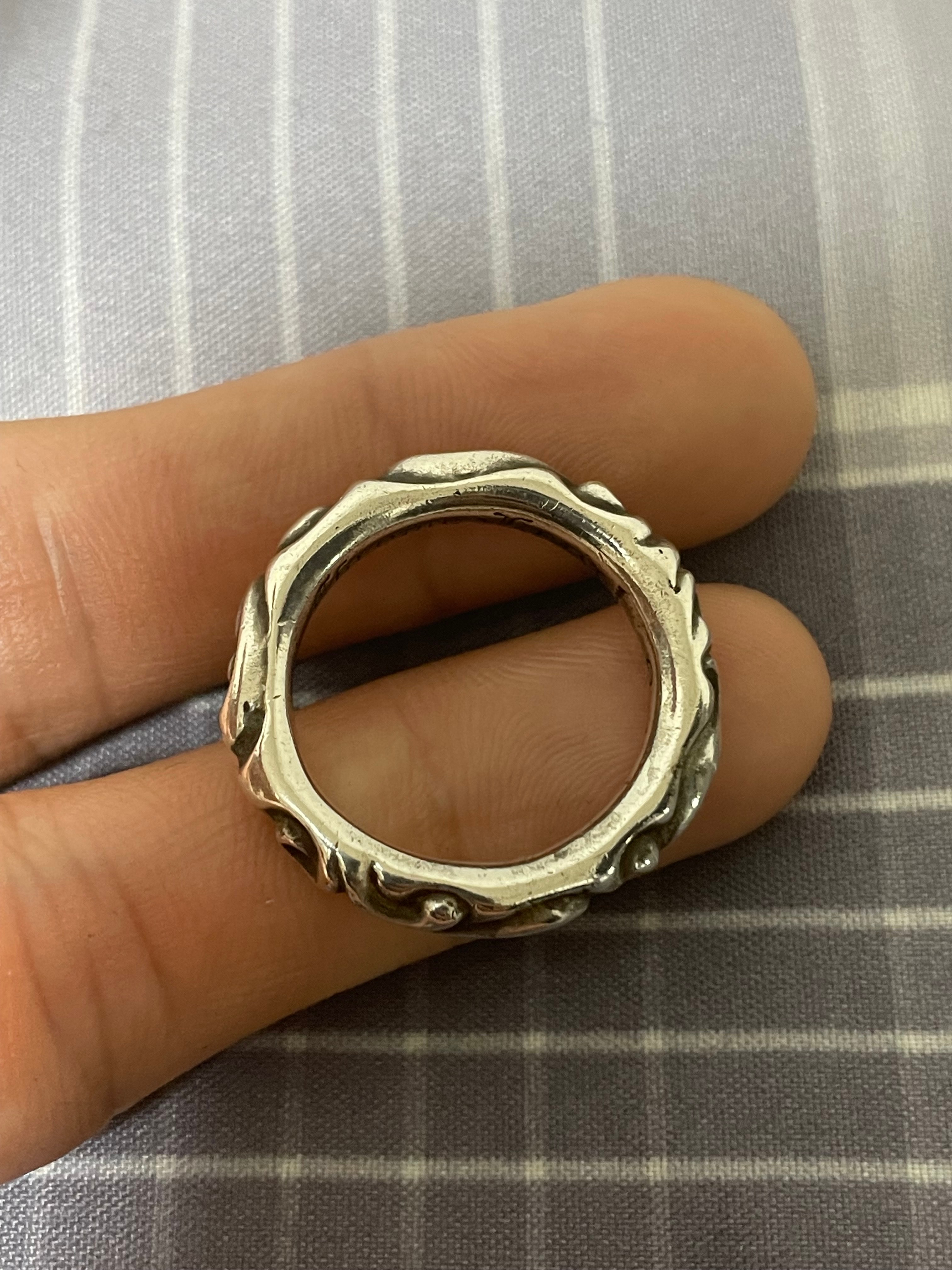 Chrome Hearts Scroll Band Ring "Silver"