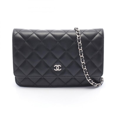 シャネル CHANEL マトラッセ ショルダーバッグ バッグ ラムスキン(羊革) レディース ブラック系 【中古】