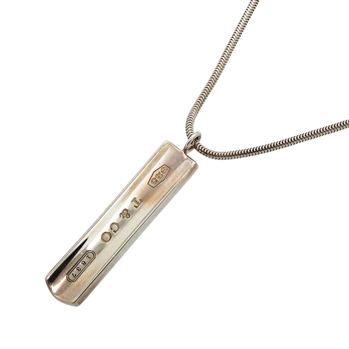 【6jkb0521】ティファニー ネックレス ナローバー シルバー925【中古】レディース