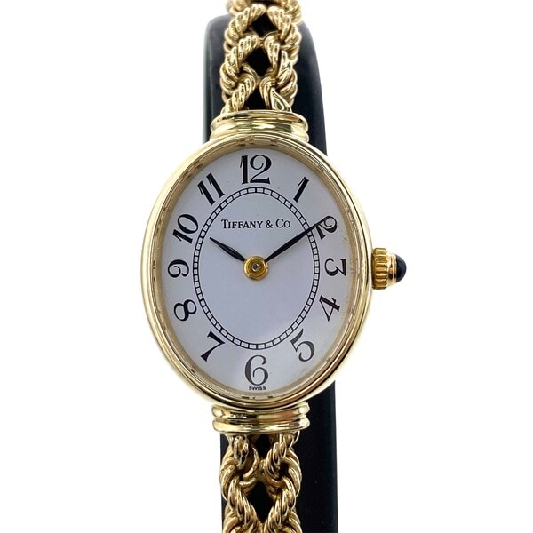 TIFFANY&Co. ティファニー クラシック ウォッチ 14K 腕時計 K14 イエローゴールド ゴールド ホワイト  レディース【中古】