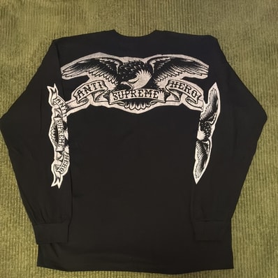 Supreme x ANTIHERO Eagle L/S Tee "Black"