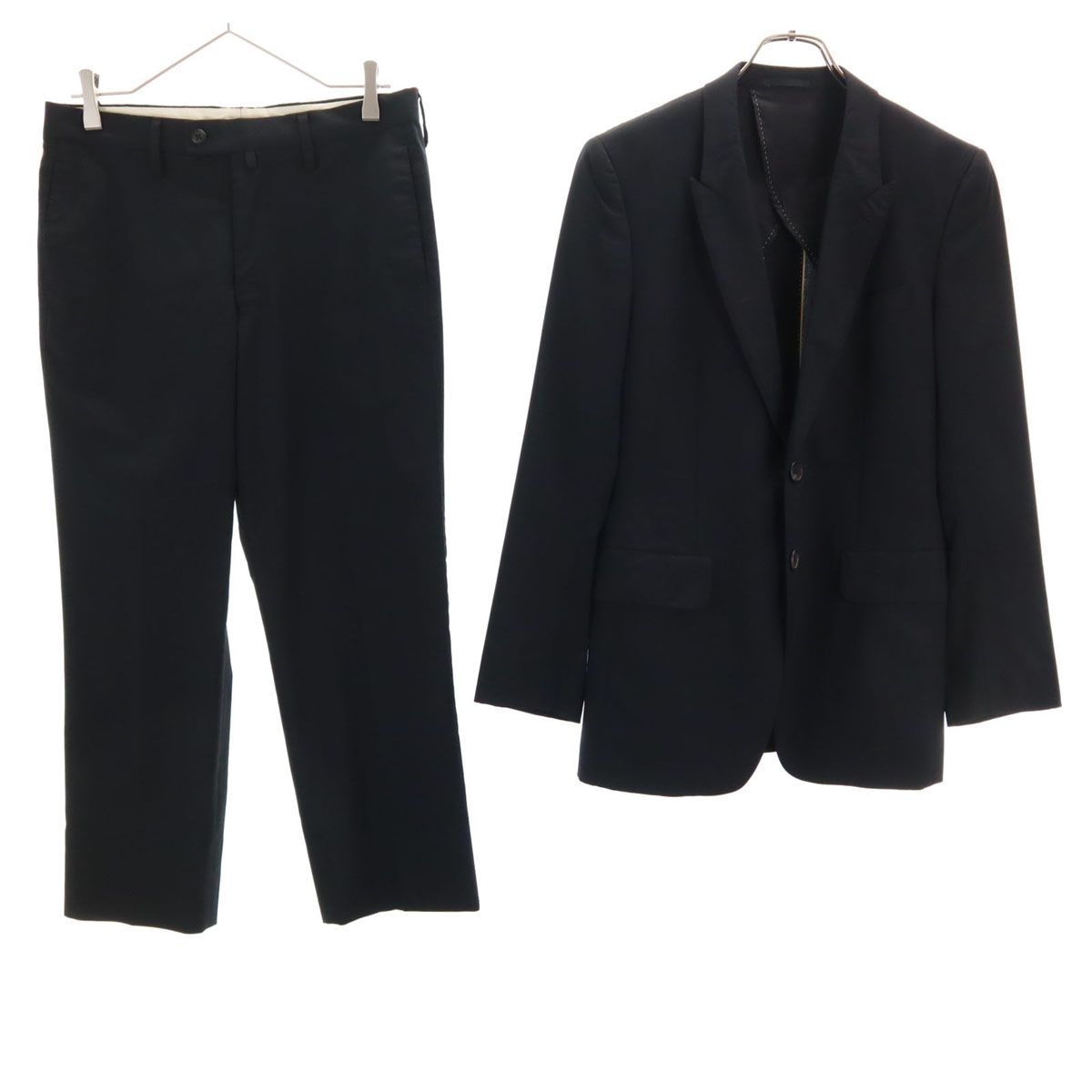 Paul Smith ポールスミス 日本製 ウール スーツ 上下セットアップ M 黒