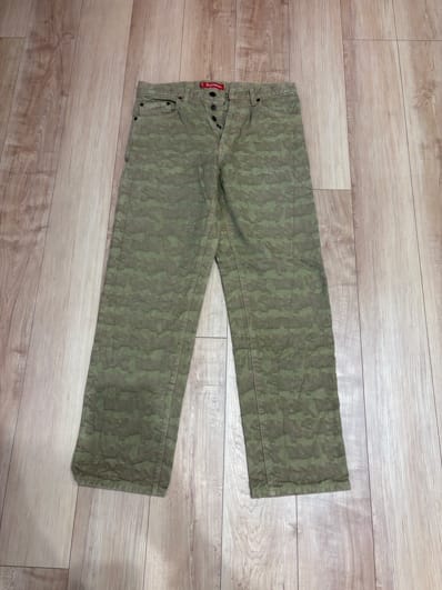 Supreme Fat Tip Jacquard Regular Jean "Olive"
