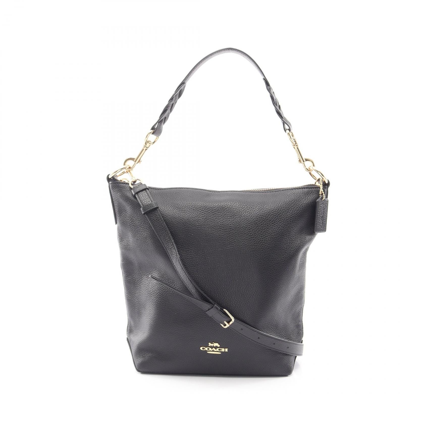 コーチ COACH アビー ダッフル 2WAY ショルダーバッグ バッグ レザー レディース ブラック系 F31507 【中古】