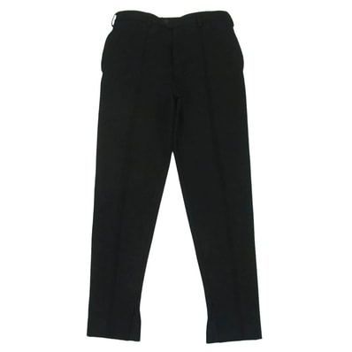 PRADA プラダ 23AW SPH311 テクニカルギャバジン センタークリース テーパード ウール スラックス パンツ ブラック系 48【中古】