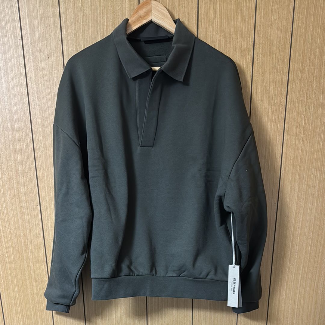 FEAR OF GOD ESSENTIALS Longsleeve Polo "Seal"