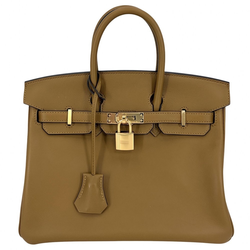 HERMES エルメス ハンドバッグ バーキン25 内縫い D刻印 レザー    ブラウン 茶 ゴールド金具 レディース 2019年【中古品】