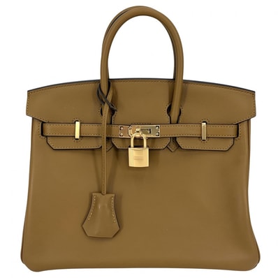 HERMES エルメス ハンドバッグ バーキン25 内縫い D刻印 レザー ブラウン 茶 ゴールド金具 レディース 2019年【中古品】