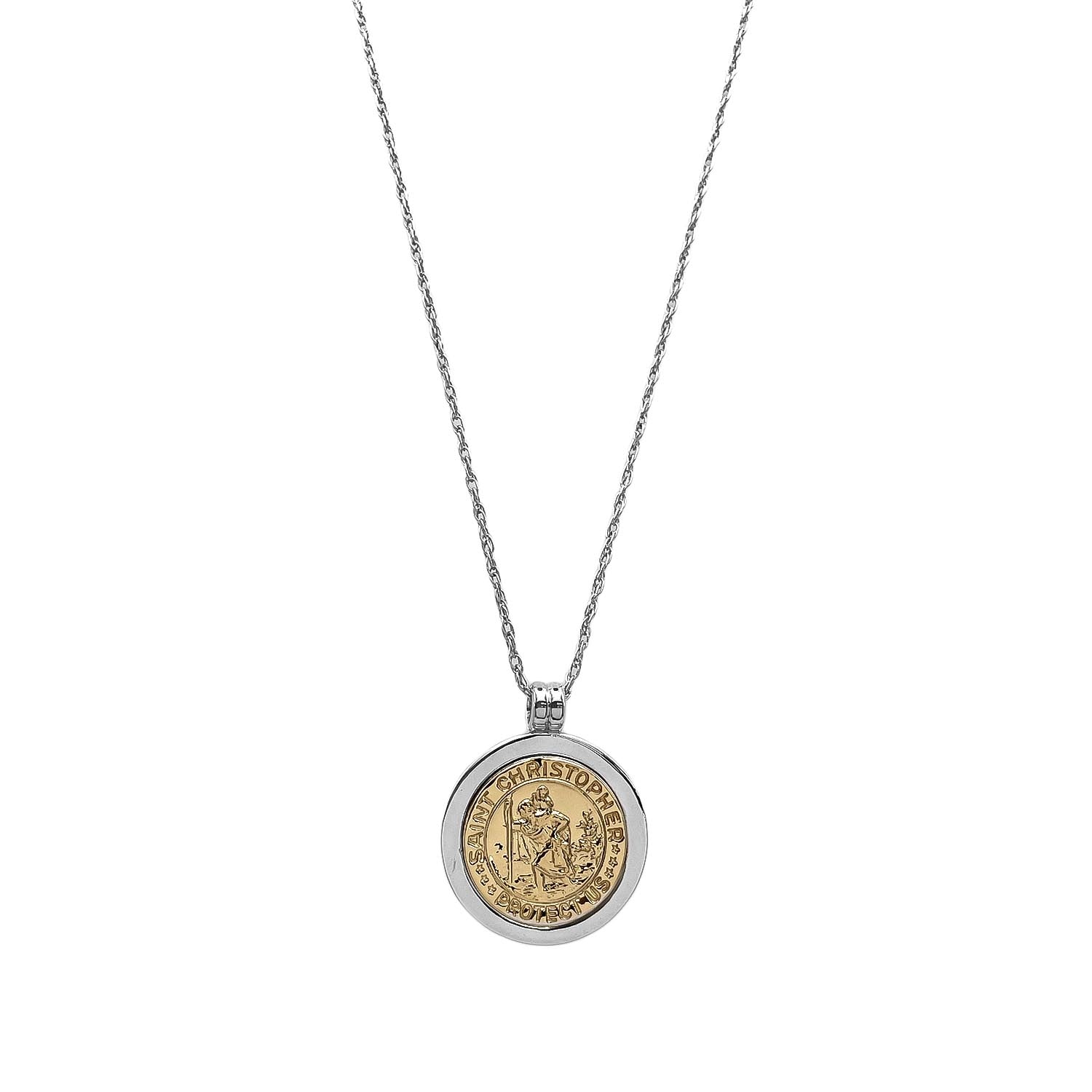 TIFFANY&Co. ティファニー セントクリストファー ネックレス
SV925 K18YG シルバー 新品仕上済 ユニセックス
【中古】