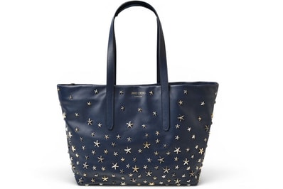 ジミーチュウ トートバッグ JIMMY CHOO バッグ ソフィア ネイビー スタースタッズ ミックス【中古】