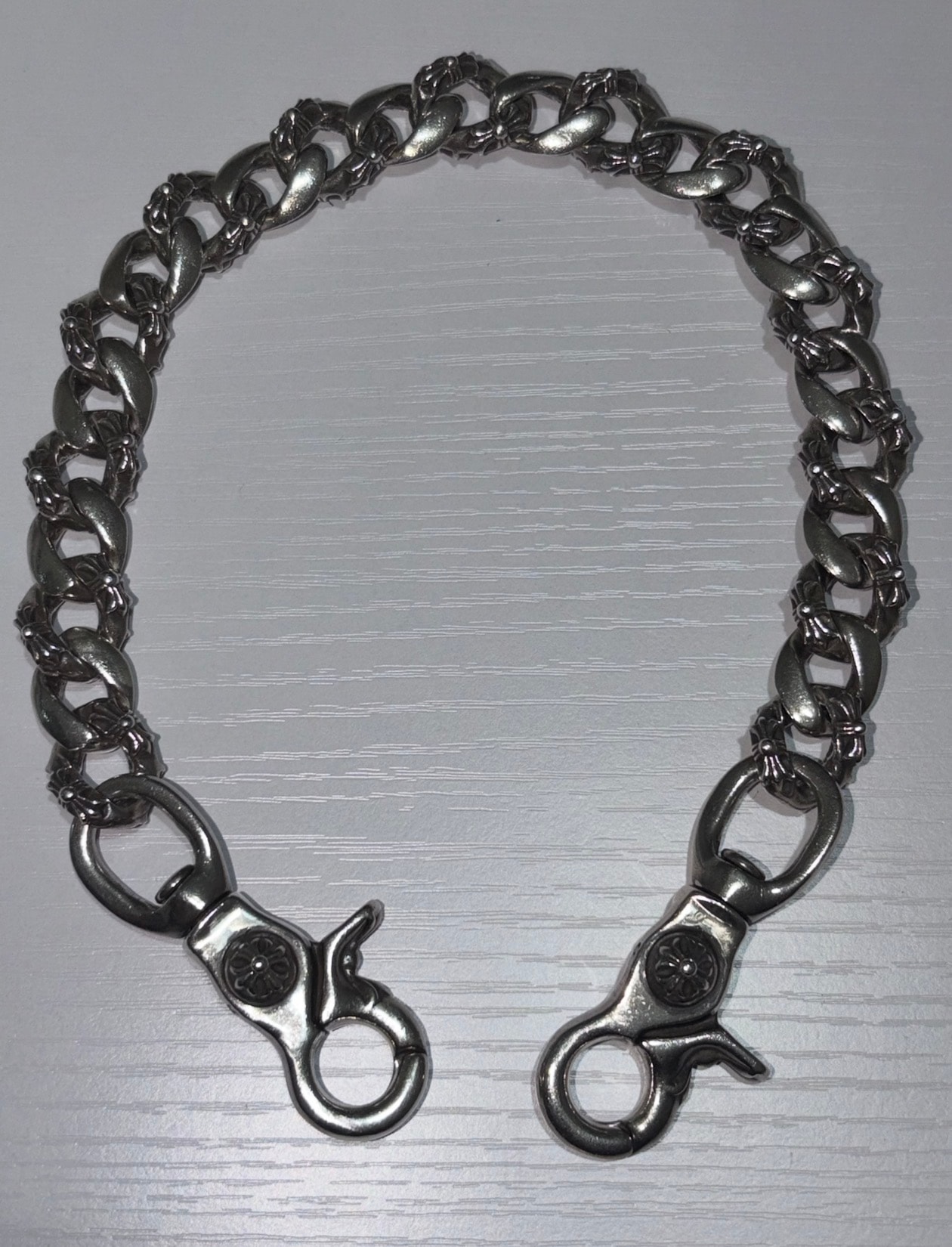 Chrome Hearts Fancy Link Chain 2 Clip Short "Silver"